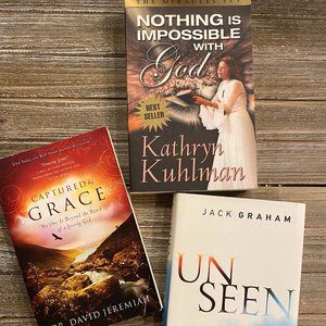 3 Books - Captured by Grace, Unseen and Nothing is Impossible for God